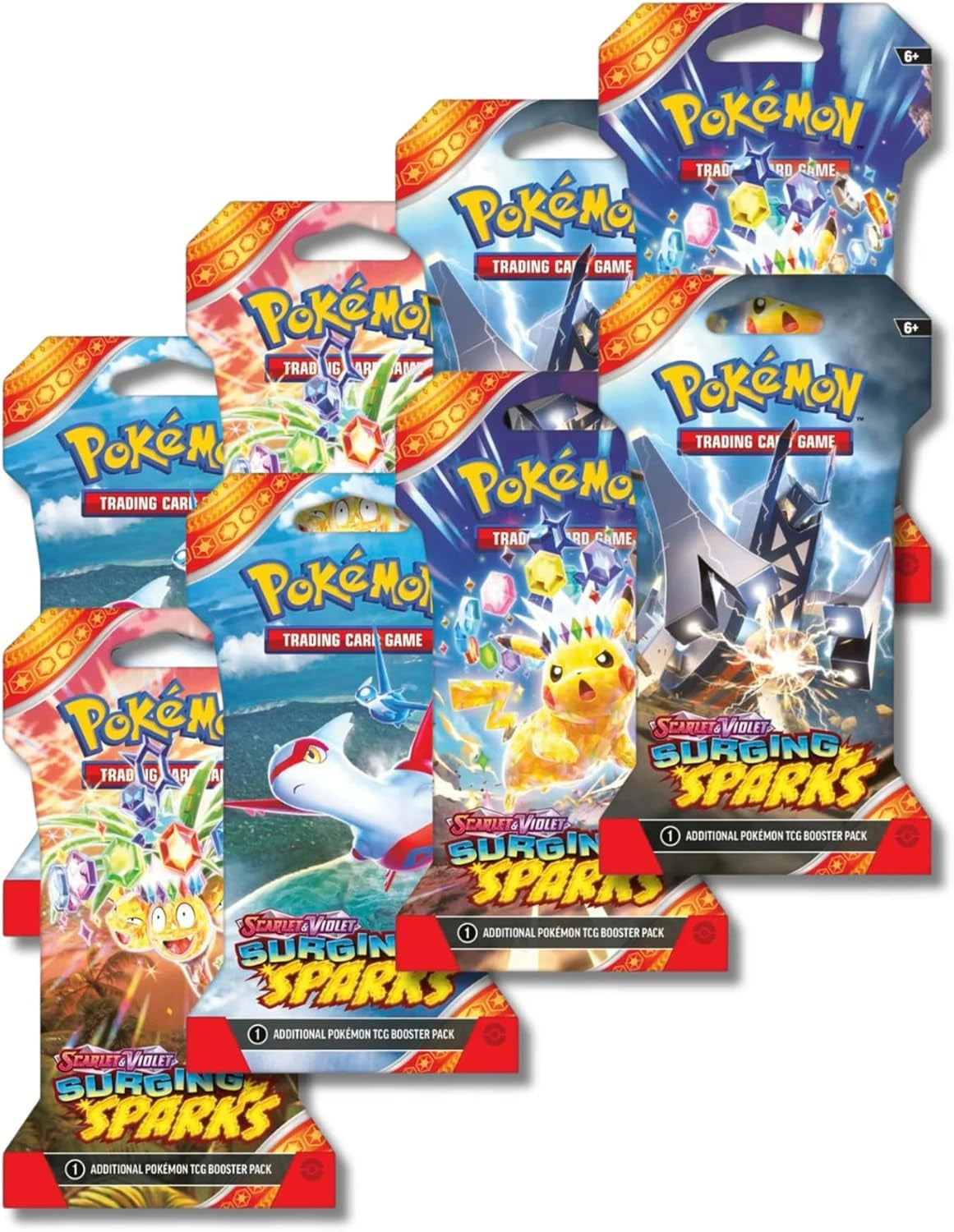 Pokémon Surging Sparks Sleeved Eight (8) Booster Packs