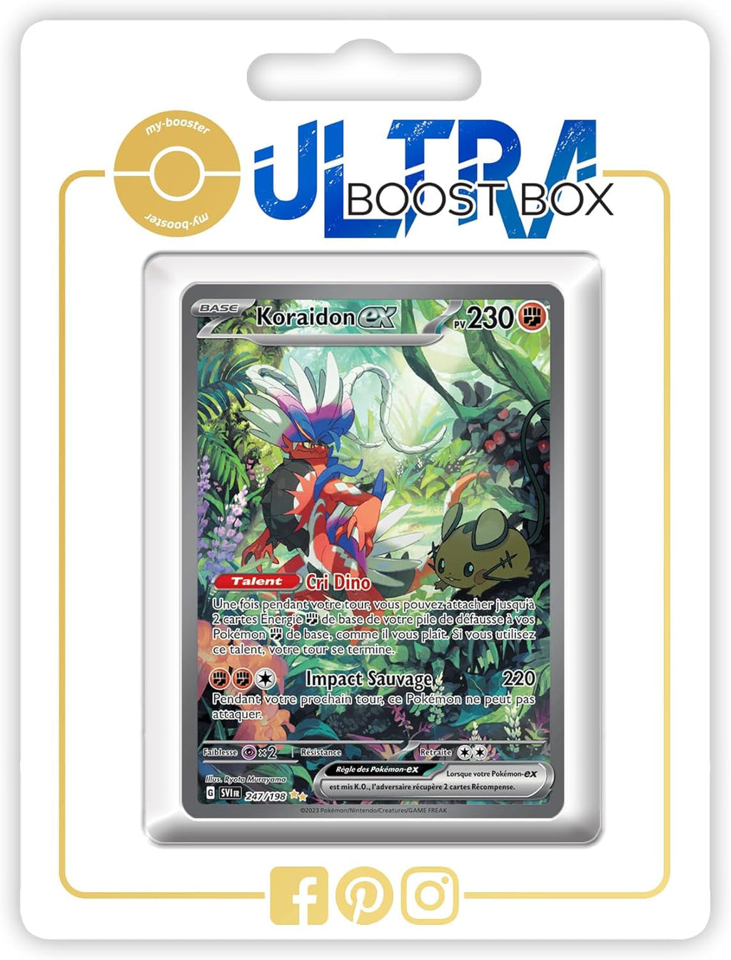 Koraidon Ex 247/198 Alternative Shiny Pokémon Gallery -  X Écarlate Et Violet 01 - Box of 10 Pokemon French Cards