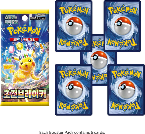 2 X Korean Pokémon Surging Sparks Booster Packs | Pokemon Scarlet and Violet Series | Korean Super Electric Breaker Booster Packs | TCYM Authenticated | Perfect for Japanese Pokemon Cards Fans