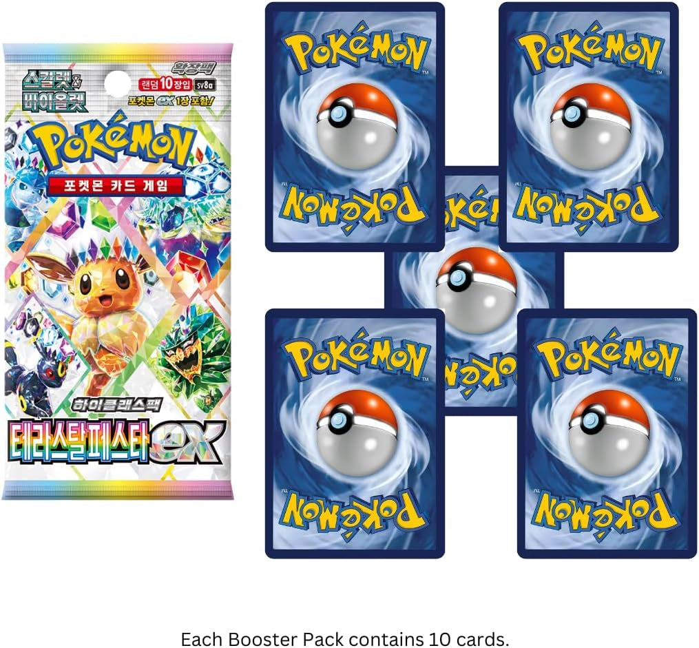2 X Korean Pokémon Prismatic Evolutions Booster Packs | Scarlet and Violet | Korean Terastal Festival Pokemon Booster Packs | TCYM Authenticated | Perfect for Japanese Pokemon Cards Fans