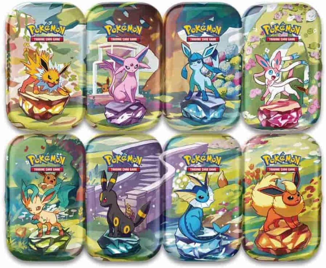 POKEMON TCG: SCARLET & VIOLET: PRISMATIC EVOLUTIONS MINI TIN DISPLAY (8CT DISPLAY)