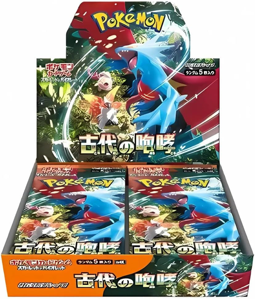 Ancient Roar Japanese Pokemon Booster Box (30 Packs) | Scarlet & Violet Set | Pokémon Trading Cards | 30 Booster Packs | TCYM Authenticated | Pokemon TCG Pack | Japanese Paradox Rift |