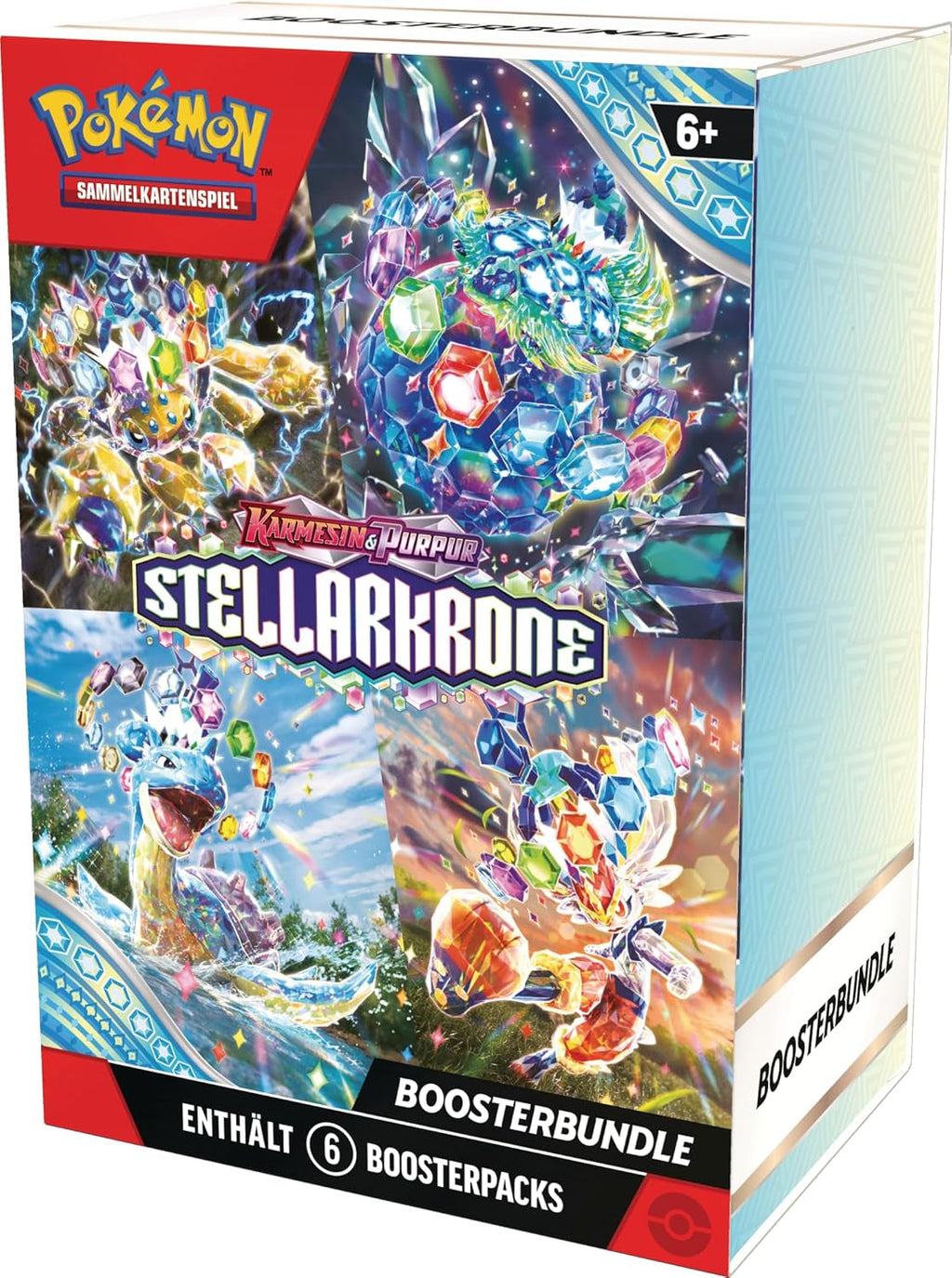 - Trading Card Game: Booster Bundle Crimson & Purple – Stellar Crown (6 Booster Packs)