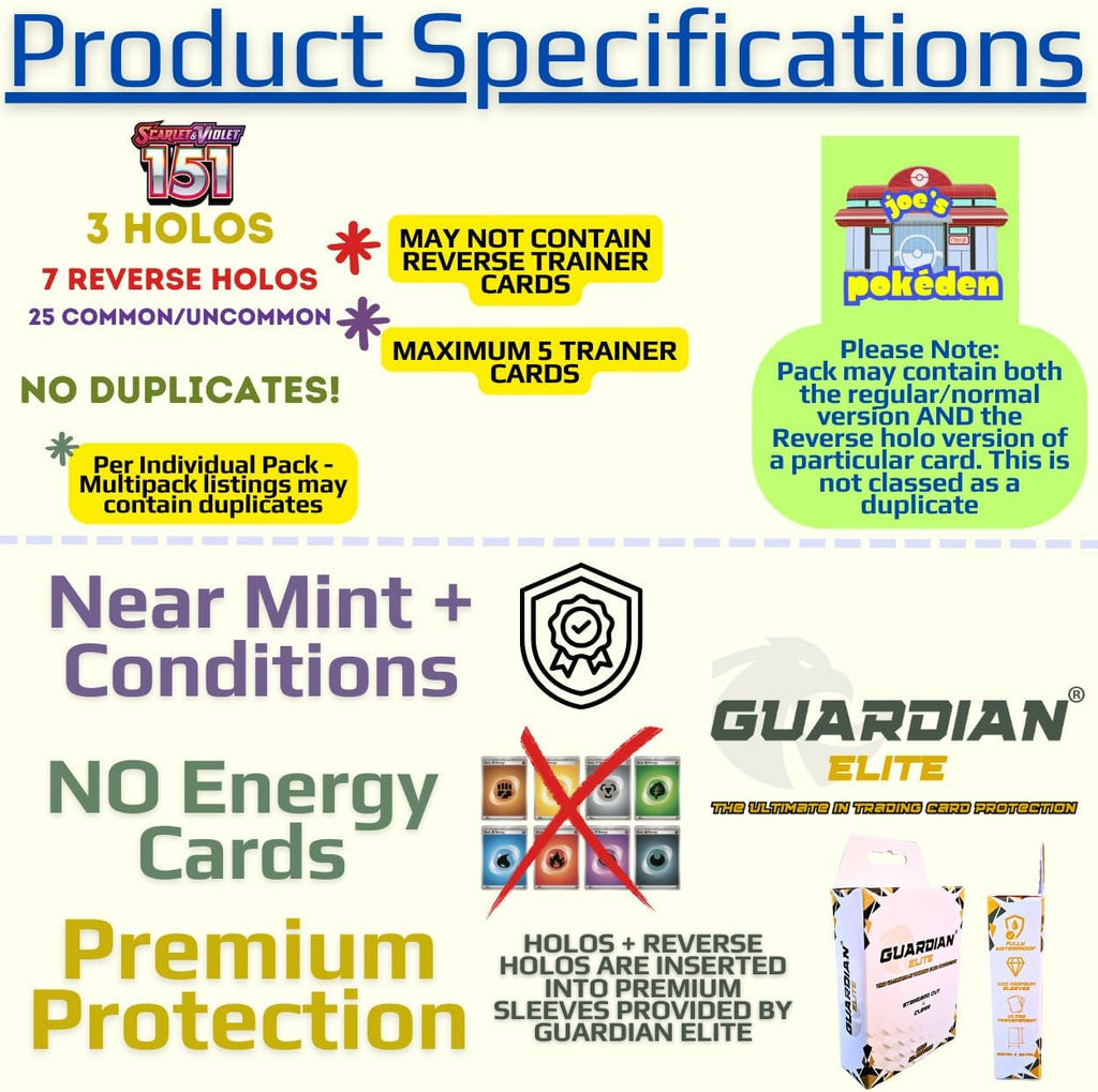 Pokemon Scarlet & Violet 151 Bulk/Binder Pack | 35 Cards per Pack | 10 X HOLO/REVERSE | 25 X Common/Uncommon | No Duplicates within Each Individual Pack - All Cards near Mint Condition (70 Cards)
