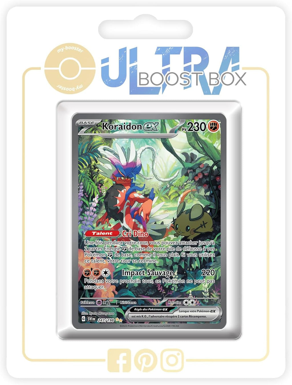 Koraidon Ex 247/198 Alternative Shiny Pokémon Gallery -  X Écarlate Et Violet 01 - Box of 10 Pokemon French Cards