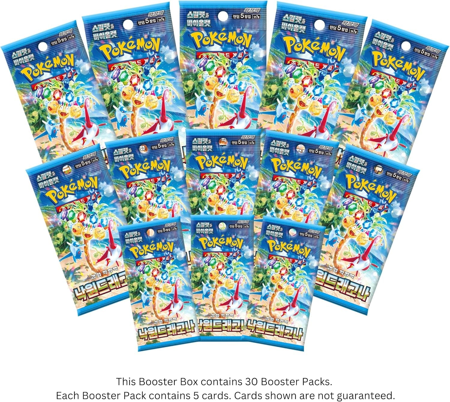 30 X Korean Paradise Dragona Pokemon Booster Box | Korean Surging Sparks Pokémon Booster Box | 30 X Pokemon Card Packs | Pokemon TCG Pack | TCYM Authenticated