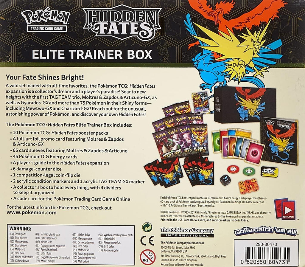 POK80473 TCG: Hidden Fates Elite Trainer Box, Mixed Colours