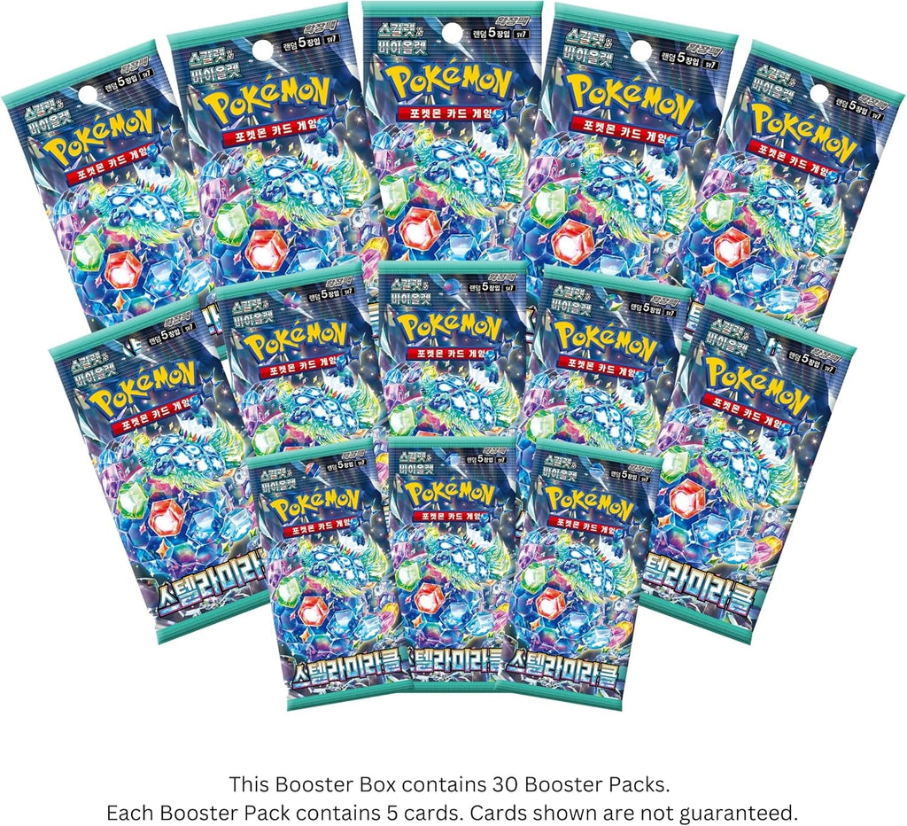 Korean Stellar Crown Pokémon Booster Box | 30 X Korean Stellar Miracle Booster Box | 30 X Card Packs | Pokemon TCG Pack | TCYM Authenticated |
