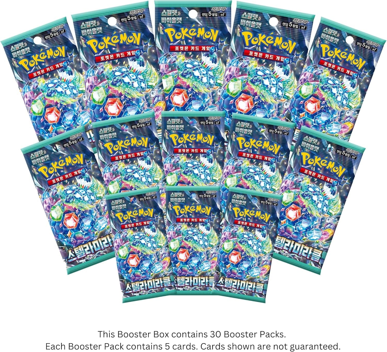 Korean Stellar Crown Pokémon Booster Box | 30 X Korean Stellar Miracle Booster Box | 30 X Card Packs | Pokemon TCG Pack | TCYM Authenticated |