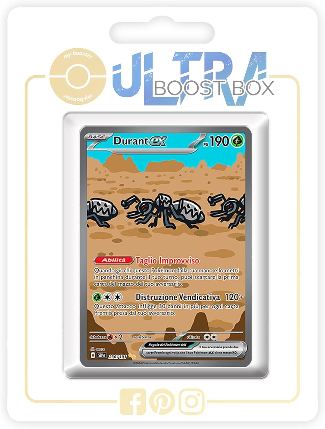 Durant Ex 236/191 Alternative Shiny Pokémon Gallery -  X Scarlatto E Violetto 8 - Scintille Folgoranti