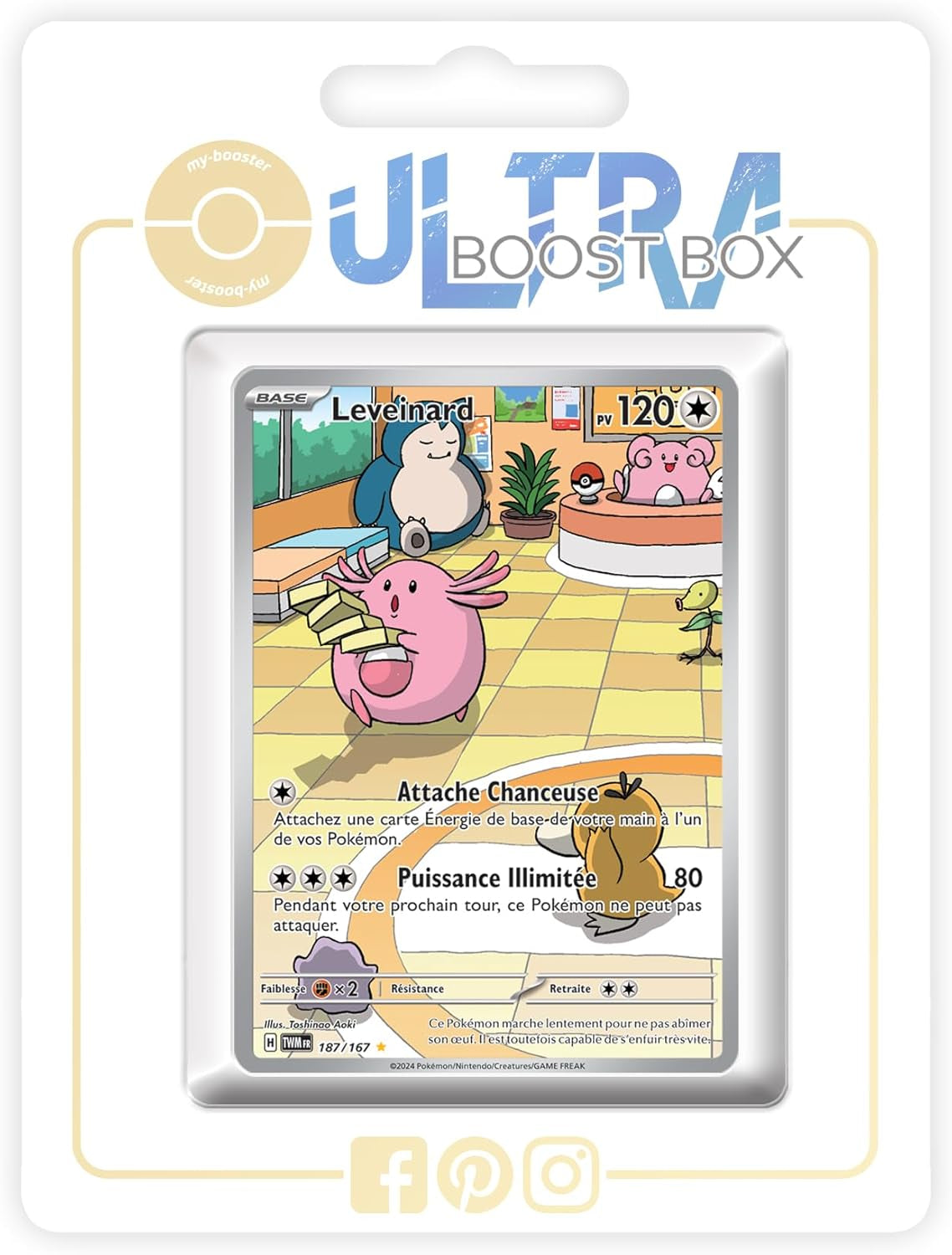 Leveinard (Chansey) 187/167 Alternative Shiny Pokémon Gallery -  X Écarlate Et Violet 6 - Mascarade Crépusculaire Box of 10 Pokemon French Cards