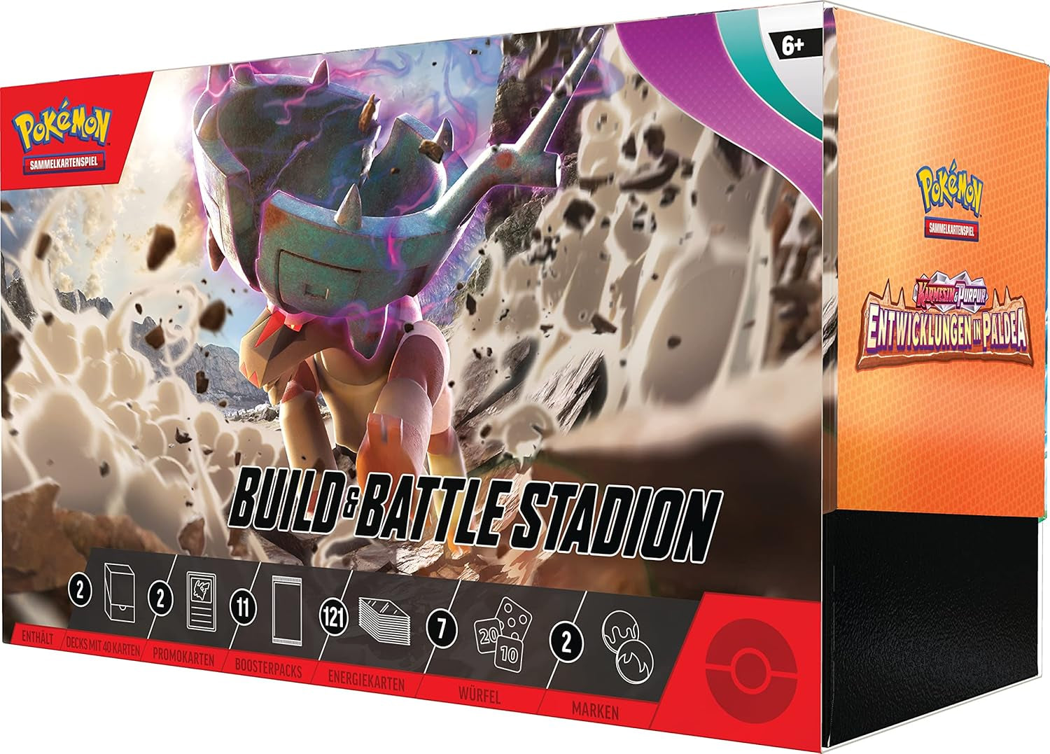 - Trading Card Game: Build & Battle Stadium Crimson & Purple - Developments in Paldea (2 Decks, 11 Booster Packs & More)