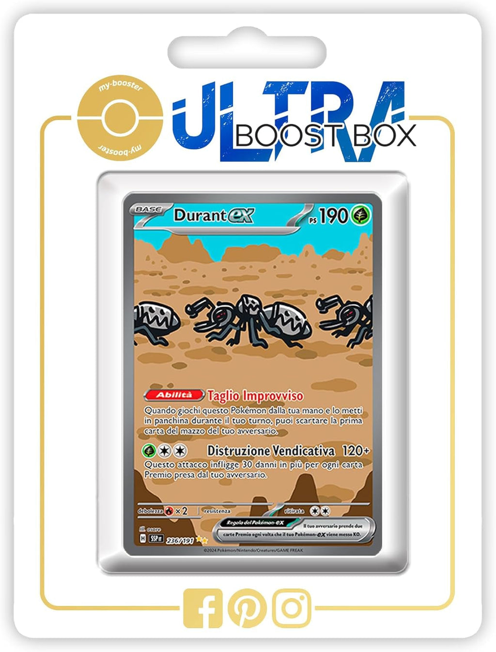 Durant Ex 236/191 Alternative Shiny Pokémon Gallery -  X Scarlatto E Violetto 8 - Scintille Folgoranti