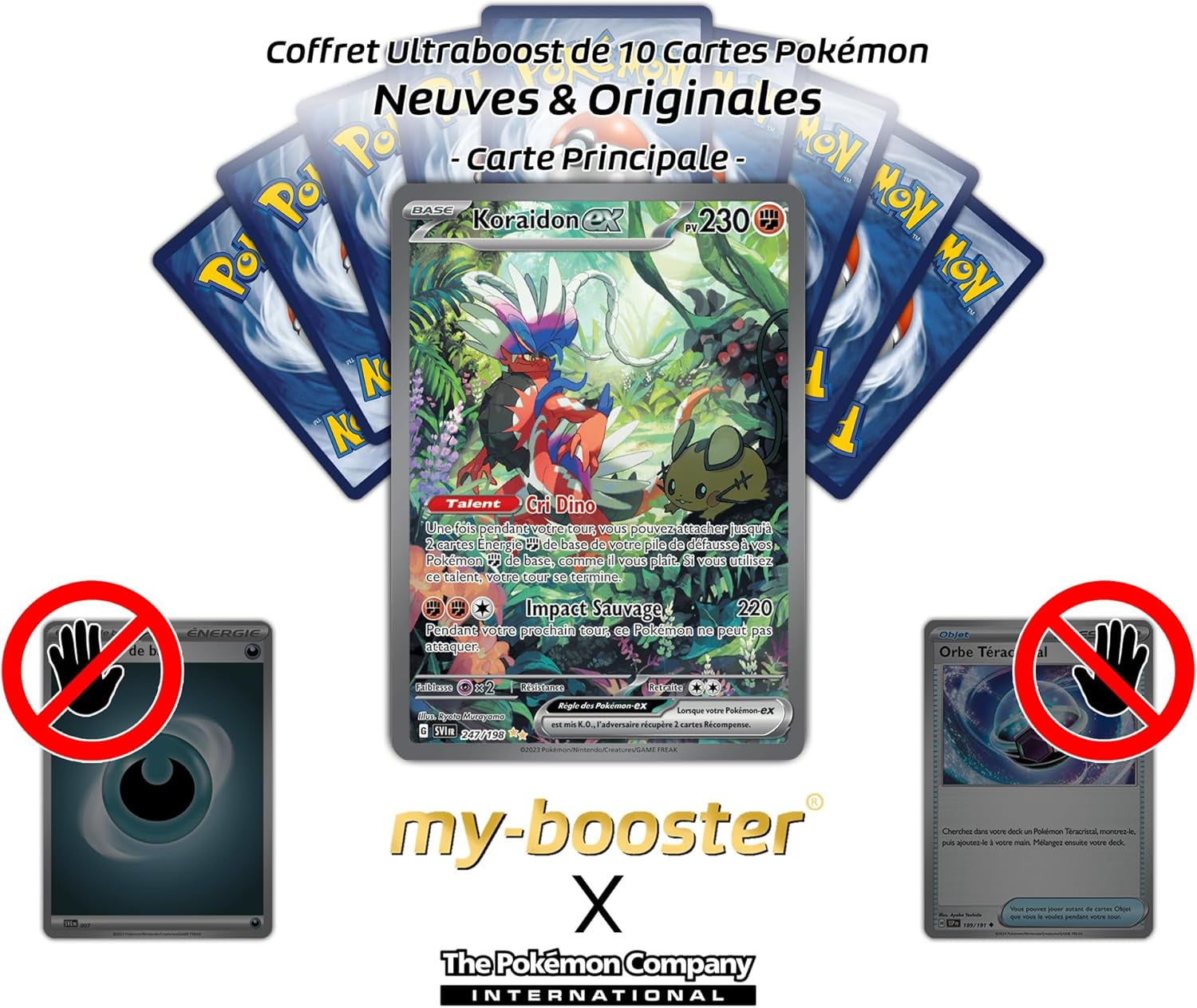 Koraidon Ex 247/198 Alternative Shiny Pokémon Gallery -  X Écarlate Et Violet 01 - Box of 10 Pokemon French Cards
